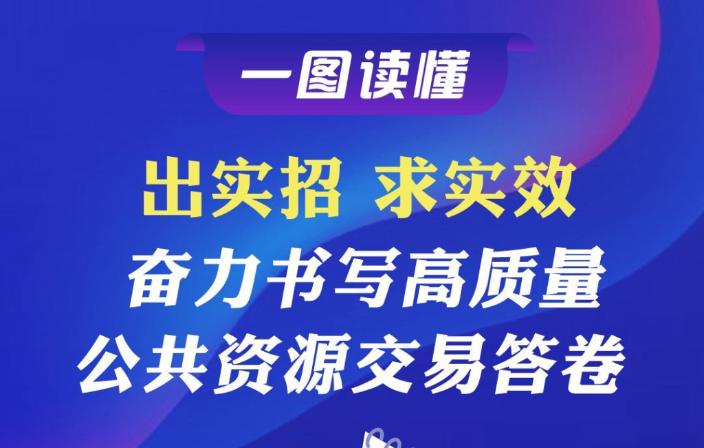 (一图读懂)出实招 求实效 奋力书写高质量公共资源交易答卷