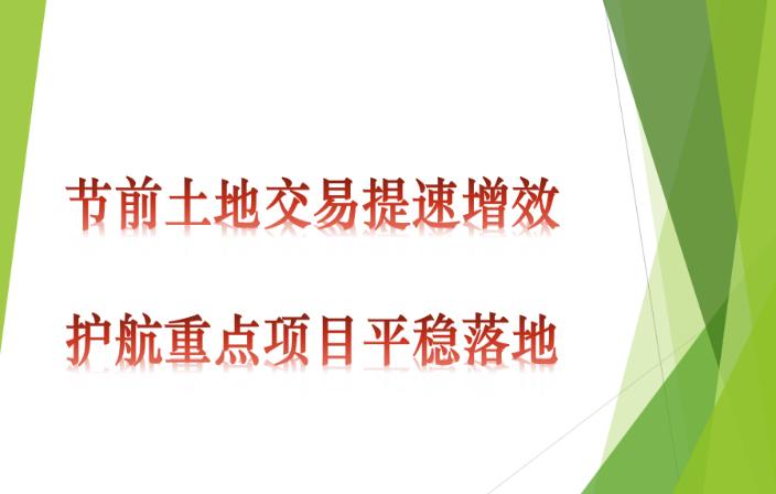 节前土地交易提速增效 护航重点项目平稳落地
